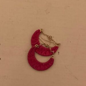 Elegant Pink Crescent Earrings